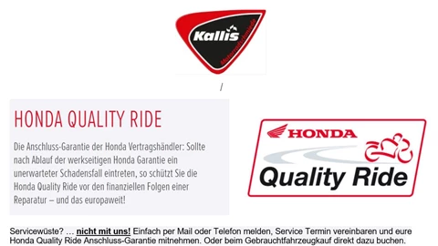 Honda Quality Ride Honda Quality Ride