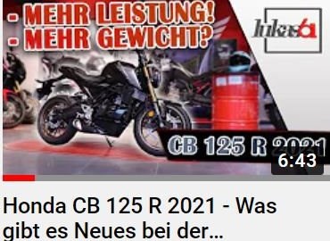 HONDA SEMMLER - VIDEO VON LUKAS.61 ÜBER DIE NEUE CB125R