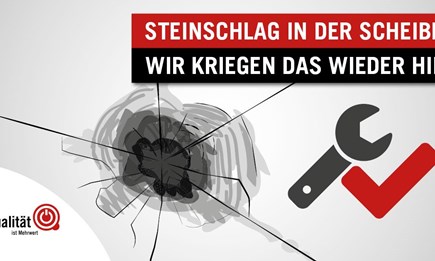 Steinschlag Reparatur - je nach Versicherung sogar kostenfrei für den Kunden 