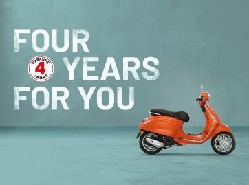 4 JAHRE GARANTIE AUF VESPA