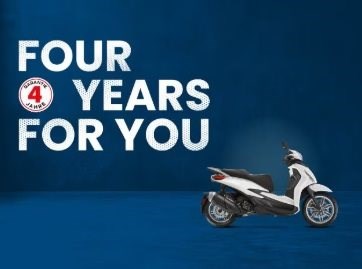 4 Jahre Garantie für alle Piaggio