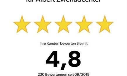 25 Jahre Albert Zweiradcenter  "4,8 von 5 Sternen" 9/21