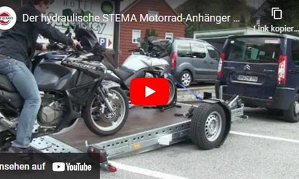 Der hydraulische STEMA Motorrad-Anhänger WOM