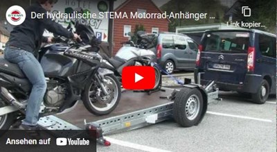 Der hydraulische STEMA Motorrad-Anhänger WOM