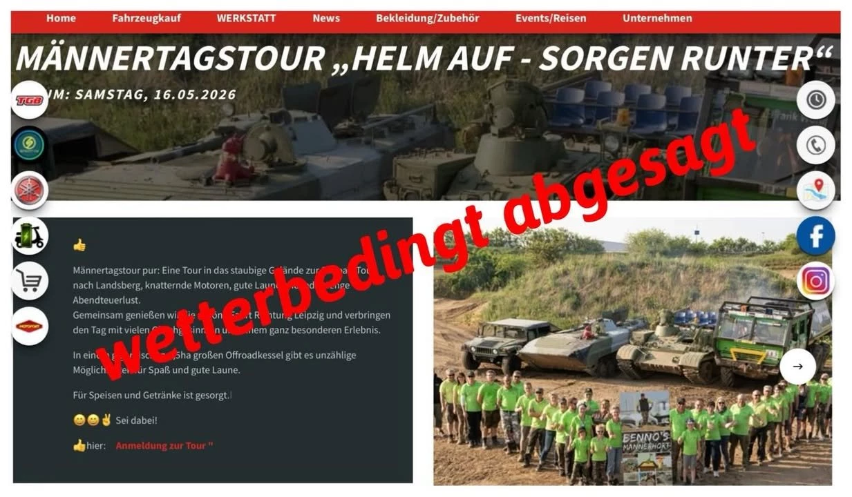 Vorschaubild für Post - 🟢Tour entfällt. Wetterbedingt haben wir zu viele Abmeldungen😔
