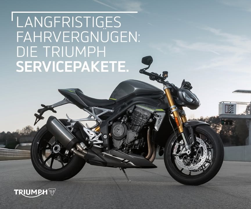 Vorschaubild für Post - Mit den Triumph-Servicepaketen kannt Du auf erschwingliche Weise Deine Servicekosten im Voraus abdecken und bist vor steigenden Servicepreisen geschützt.

Egal ob niedrige, mittlere oder hohe Fahrleistung– wir bieten das passende Triumph-Servicepaket an, um Dein Motorrad in perfektem Zustand zu halten.

#luebkemannundsievers #triumphbremen