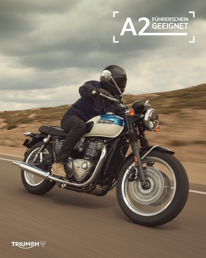 Vorschaubild für Post - Die neue Bonneville T120 kann jetzt A2-tauglich umgerüstet werden!

Damit kommst du auch mit dem A2-Führerschein in den Genuss eines echten Klassikers. 

Sprich uns gerne darauf an!
>> https://www.triumph-bremen.de/de <<