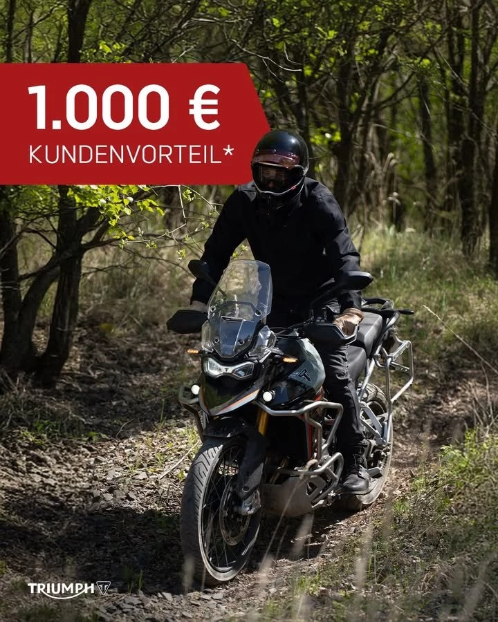 Vorschaubild für Post - Schon mal eine(n) Tiger im hohen Gras gesehen?

Die Safari für Zuhause gibt's jetzt mit ganzen 1.000 € Kundenvorteil!*

🔗 www.triumph-wuppertal.de
*Gültig für den Kauf einer Tiger 900 Desert oder Alpine Edition, Angebotsdetails siehe Webseite