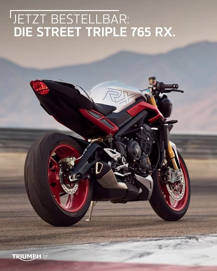 Vorschaubild für Post - Der ultimative Streetfighter kehrt zurück:
Freut euch auf Race-Technik vom Feinsten mit dem 765cm³-Dreizylinder aus der Moto2™-Klasse, präzises Handling, noch schnellere Beschleunigung und den ikonischen Triple-Sound.

Jetzt bei uns bestellbar!
>> https://www.triumph-schwaebische-alb.de <<