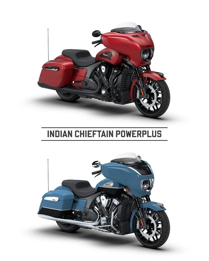 Vorschaubild für Post - ‼️  Diese Lackierungen sind nur bei Vorbestellung vor dem 15. Dezember erhältlich. Verpasst es nicht, Euch für die Indian Chieftain PowerPlus und Indian Roadmaster PowerPlus diese Farben zu sichern. Am besten meldet Ihr Euch gleich bei uns. #IndianMotorcycle