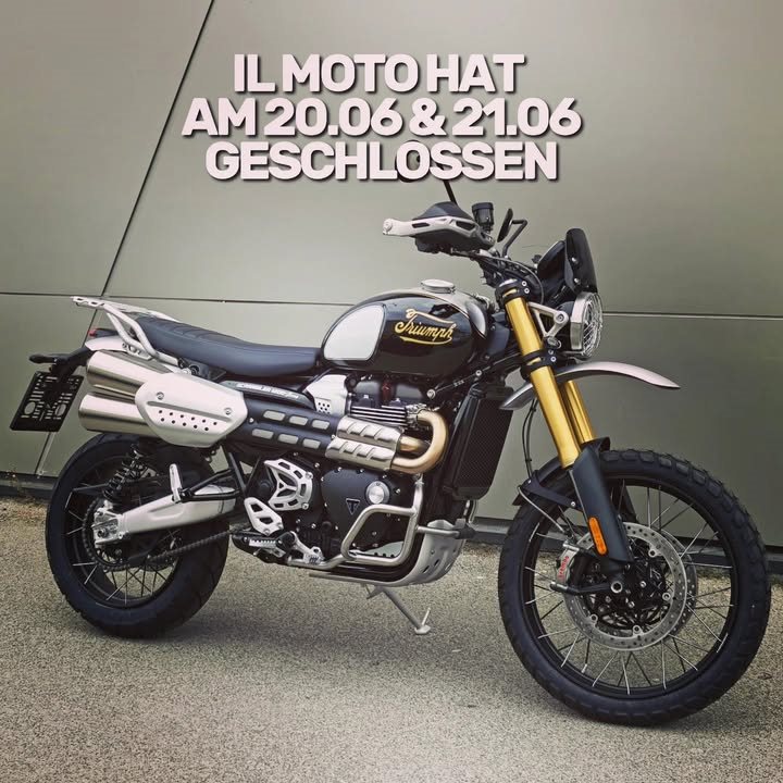 Vorschaubild für Post - Liebe IL MOTO Kunden, wir haben am Freitag, den 20.06.25 & Samstag, den 21.06.25 geschlossen. Wir können eure Anfragen wieder ab Montag, den 23.06.25 bearbeiten.
Euer IL MOTO Team