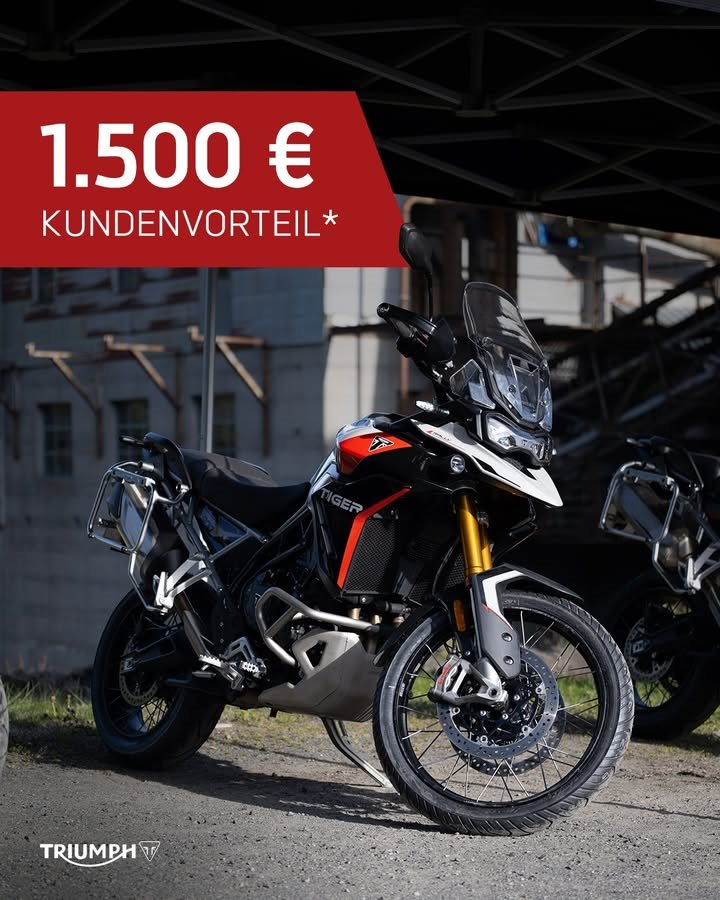 Vorschaubild für Post - Ready, set, Tiger: Diesen Sommer erhältst du beim Kauf einer neuen Tiger 900 satte 1.500 € Kundenvorteil!*

Komm vorbei und schau sie dir live bei uns im Showroom an. 🐅

🔗 www.triumph-gera.de
*Angebotsdetails siehe Webseite