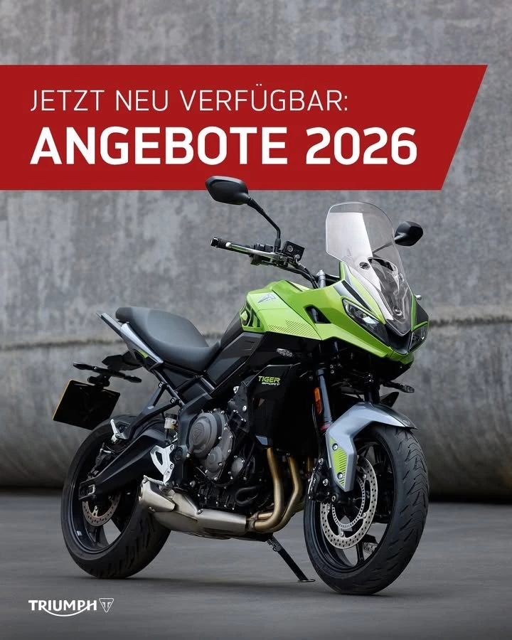Vorschaubild für Post - Jetzt ist der richtige Moment, aufzusteigen: Noch bis 31.03.2026 kannst du dir jede Menge Kundenvorteile beim Kauf einer neuen Triumph sichern!

Wir beraten dich gerne zu deinem neuen Traumbike, komm vorbei. 🤝
>> https://www.triumph-fuerstenwalde.de <<