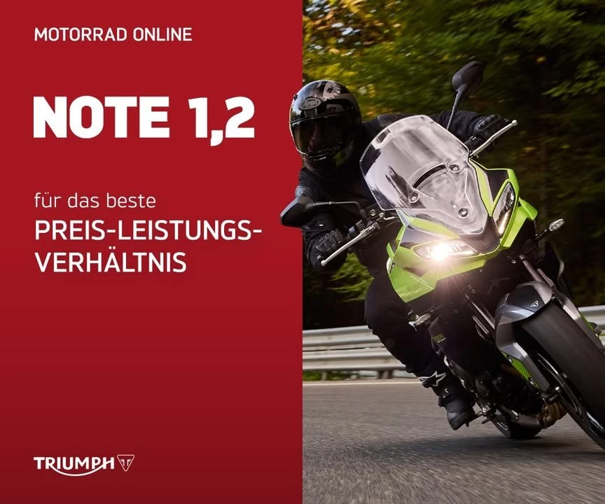 Vorschaubild für Post - Aller guten Dinge sind drei: 
Auch die Tiger Sport 660 wird mit einer großartigen 1,2 in puncto Preis-Leistungs-Verhältnis von MOTORRAD benotet! 👑

Willst du dich selbst von ihr überzeugen? Melde dich bei uns für eine Probefahrt!
>> https://triumph-braunschweig.de/de <<