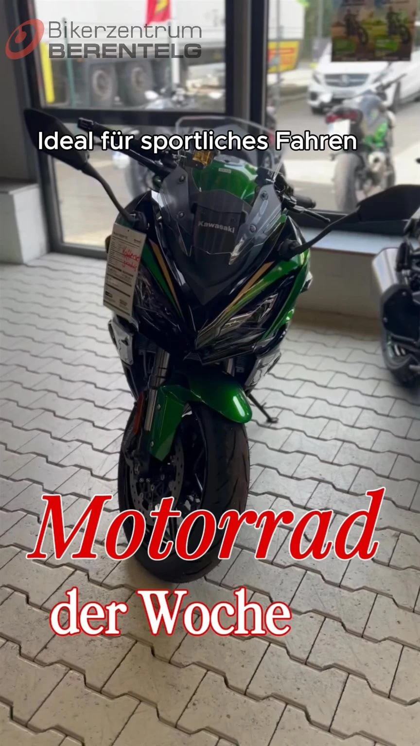 Vorschaubild für Post - 🏍️ Motorrad der Woche: Kawasaki Ninja 1100SX SE

Sporttouring auf neuem Level: Die Ninja 1100SX SE vereint Power & Komfort in einem Bike.

🔥 1.099 ccm Vierzylinder mit 136 PS & 113 Nm
⚙️ Öhlins-Fahrwerk & Brembo-Bremsen für maximale Kontrolle
🛡️ Cruise Control, USB-C & verstellbares Windschild für Tourenkomfort
👉 Ob kurvige Landstraße oder lange Reise – dieses Bike liefert in jeder Situation.

#MotorradDerWoche #Kawasaki #Ninja1100SXSE #SportTourer #berentelg #bikerzentrumberentelg #meppen #motorrad #onroad #bikelove #biker #bikedaily #rentabike #testride #rentbike