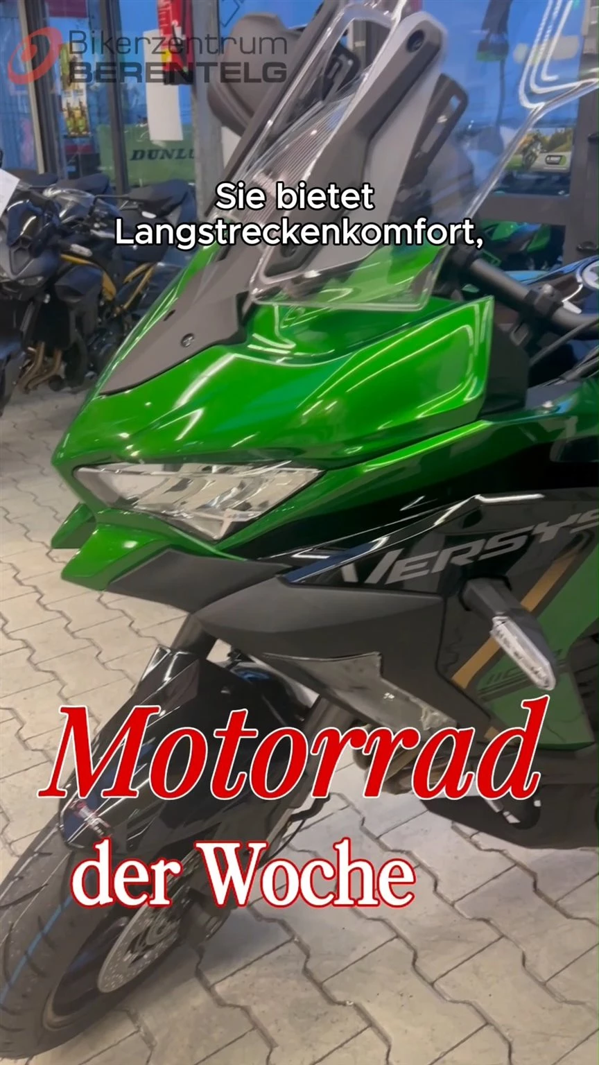 Vorschaubild für Post - 🌍🏍️ Bereit für jedes Ziel: die neue Versys 1100
Dein ultimativer Reisebegleiter für große Touren und den Alltag: Die Versys 1100 überzeugt mit starkem Reihenvierzylinder, hohem Langstreckenkomfort und maximaler Vielseitigkeit – ob Stadt, Landstraße oder mit Sozius. Dank flexibler Gepäcklösungen und moderner Fahrassistenzsysteme bist du für jedes Abenteuer gerüstet.
👉 Steig auf und lebe das Motto „Destination Everywhere“.

#KawasakiDeutschland #Versys1100SE #bikerzentrumberentelg #motorradderwoche 
#motorradliebe