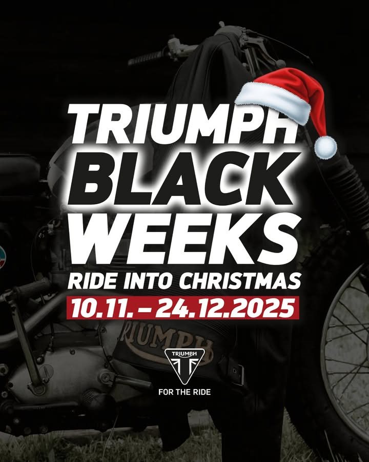 Vorschaubild für Post - Weihnachten steht vor der Tür: Sichere dir jetzt die besten Deals auf vorrätige Bekleidung, Zubehör und mehr bei unseren Black Weeks! 🎁
>> https://www.triumph-neureichenau.de/de <<