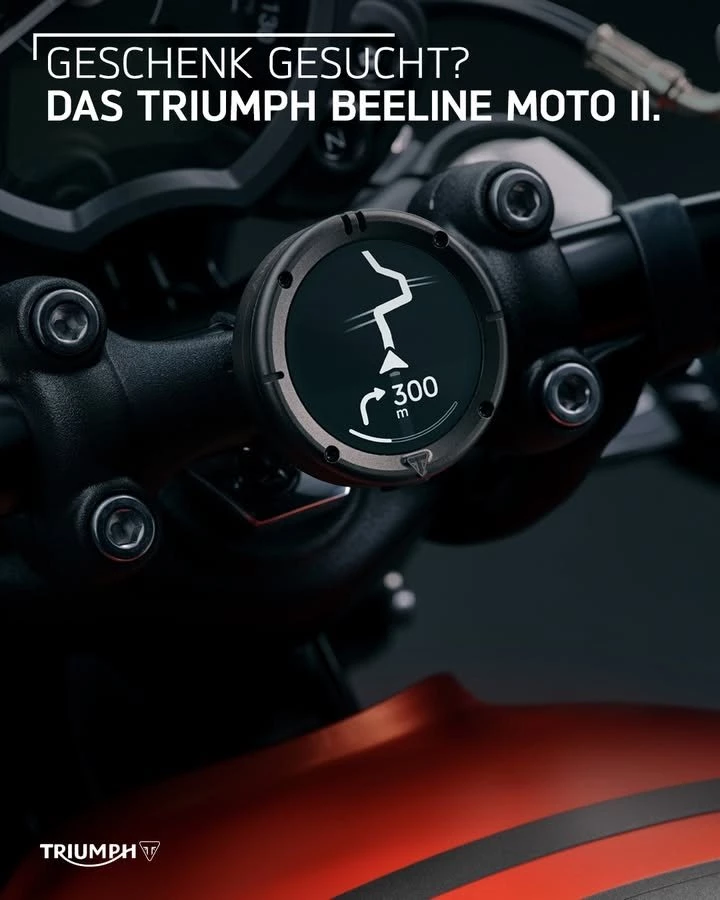 Vorschaubild für Post - Der Weg zum perfekten Geschenk ➡️ das Triumph Beeline Moto II Navigationssystem führt dich garantiert auf die richtige Route.

Wir beraten dich gern!
>> https://www.triumph-neureichenau.de/de <<
