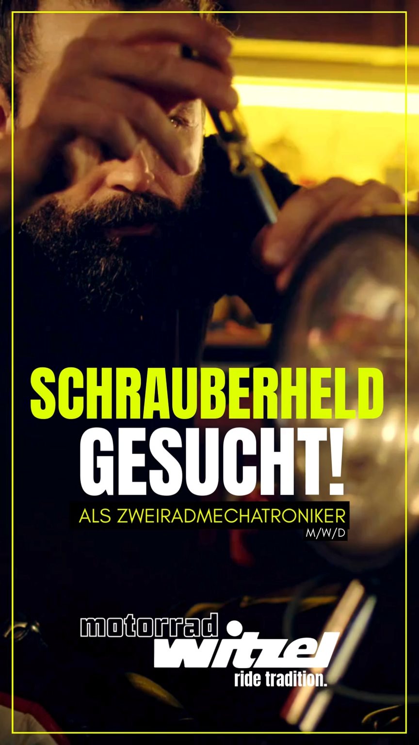 Vorschaubild für Post - 𝐒𝐜𝐡𝐫𝐚𝐮𝐛𝐞 𝐚𝐧 𝐝𝐞𝐢𝐧𝐞𝐫 𝐙𝐮𝐤𝐮𝐧𝐟𝐭 – Werde Teil unseres Teams! 🏍️🔧Möchtest du deine Leidenschaft fürs Schrauben zum Beruf machen? Egal, ob du 𝐙𝐰𝐞𝐢𝐫𝐚𝐝𝐦𝐞𝐜𝐡𝐚𝐧𝐢𝐤𝐞𝐫, 𝐊𝐟𝐳-𝐌𝐞𝐜𝐡𝐚𝐧𝐢𝐤𝐞𝐫, 𝐊𝐟𝐳-𝐌𝐞𝐜𝐡𝐚𝐭𝐫𝐨𝐧𝐢𝐤𝐞𝐫 oder motivierter 𝐐𝐮𝐞𝐫𝐞𝐢𝐧𝐬𝐭𝐞𝐢𝐠𝐞𝐫 bist – wir suchen genau dich! (m/w/d) 🙌 👉Bewirb dich jetzt & starte durch! Mehr Infos: https://jobs-motorradwitzel.de
