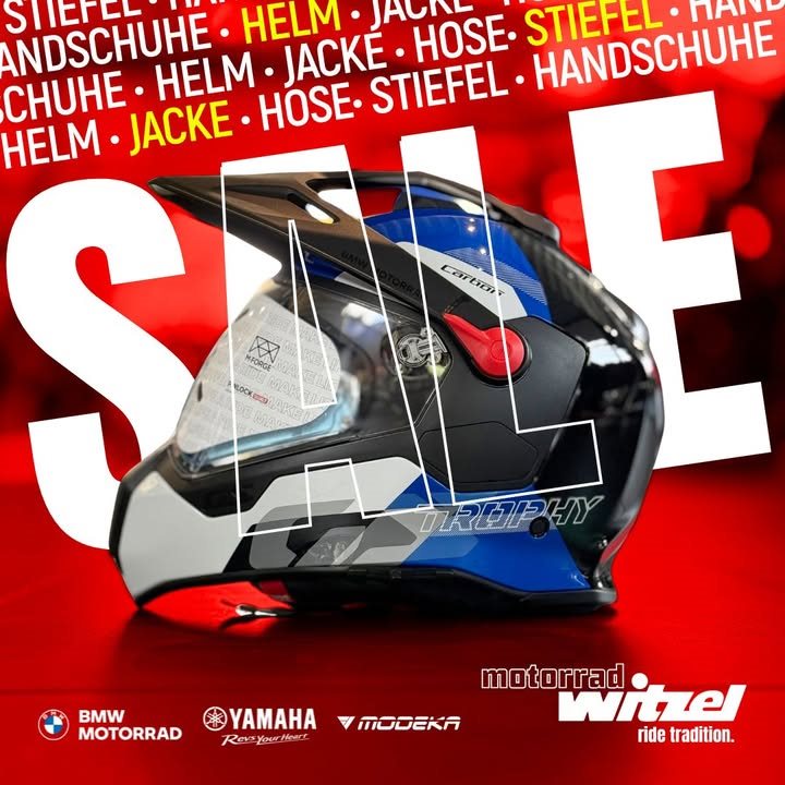 Vorschaubild für Post - 🚨 𝐒𝐀𝐋𝐄 𝐀𝐋𝐄𝐑𝐓 🚨
Jetzt richtig sparen auf unsere Fahrerbekleidung! 💥

Egal ob Helm 🪖, Jacke 🧥, Hose 👖 oder Stiefel 🥾 – bei uns gibt’s fette Prozente auf Bestandsware!

👉Jetzt vorbeikommen und abstauben! 🔥
𝐀𝐛𝐞𝐫 𝐀𝐜𝐡𝐭𝐮𝐧𝐠: 𝐍𝐮𝐫 𝐬𝐨𝐥𝐚𝐧𝐠𝐞 𝐝𝐞𝐫 𝐕𝐨𝐫𝐫𝐚𝐭 𝐫𝐞𝐢𝐜𝐡𝐭!

#Motorradliebe #BikerStyle #Fahrerbekleidung #SaleTime #HelmAnJackeZu #BikerSale #Motorradjacke #Motorradhose #Motorradstiefel #Motorradhelme #MotorradWitzel #Sennfeld #Schweinfurt