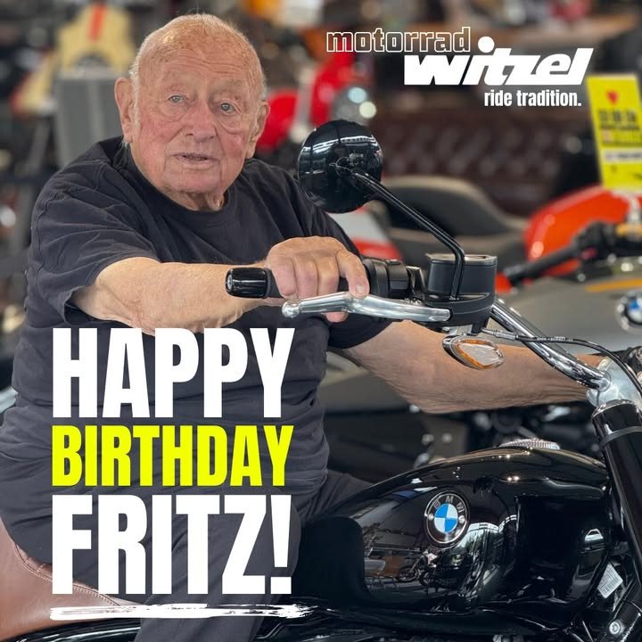 Vorschaubild für Post - 🎉🎂 𝗔𝗹𝗹𝗲𝘀 𝗚𝘂𝘁𝗲 𝘇𝘂𝗺 𝗚𝗲𝗯𝘂𝗿𝘁𝘀𝘁𝗮𝗴, 𝗹𝗶𝗲𝗯𝗲𝗿 𝗙𝗿𝗶𝘁𝘇! 🥳
Wir feiern 𝟗𝟑 𝐉𝐚𝐡𝐫𝐞 voller Geschichten, Erlebnisse und Lebenserfahrung 🙌❤️
Du bist ein echtes Vorbild und eine Inspiration für uns alle 💪✨

👉Auf viele weitere glückliche und gesunde Jahre! 🥂🌟

#HappyBirthday #AllesGute #93JahreJung #Lebensfreude #Vorbild #Geburtstagskind #Fritz #FeierLaune #Inspiration #MotorradWItzel #BMWMotorrad