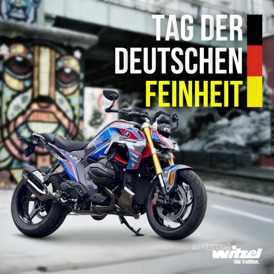 Vorschaubild für Post - 🇩🇪🎶 𝐓𝐀𝐆 𝐃𝐄𝐑 𝐃𝐄𝐔𝐓𝐒𝐂𝐇𝐄𝐍...(𝐅)𝐄𝐈𝐍𝐇𝐄𝐈𝐓!
Dein Bike, dein Look, dein Statement – bei uns wird aus Standard ein echtes Unikat.�
𝐄𝐠𝐚𝐥 𝐨𝐛 𝐰𝐢𝐥𝐝, 𝐞𝐝𝐞𝐥 𝐨𝐝𝐞𝐫 𝐚𝐮𝐟𝐟ä𝐥𝐥𝐢𝐠: wir stylen dein Motorrad so, dass es zu 100 % zu dir passt.

👉 𝐒𝐞𝐢 𝐦𝐮𝐭𝐢𝐠. 𝐒𝐞𝐢 𝐚𝐧𝐝𝐞𝐫𝐬. 𝐒𝐞𝐢 𝐝𝐮.

#Feinheit #BMWMotorrad #StyleDeinBike #BikeLove #MotorradLiebe #CustomLook #GraphicKit #DeinStyleDeinBike #MotorradWitzel