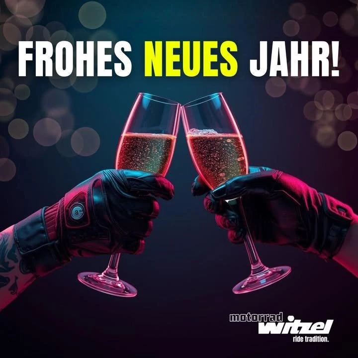 Vorschaubild für Post - Frohes neues Jahr 2026 🥂✨

Ein neues Jahr heißt: neue Chancen, frische Ideen und richtig gute Momente. Wir wünschen euch Gesundheit, Erfolg und viele Augenblicke, die man gerne feiert.

Wir freuen uns auf alles, was kommt – auf Begegnungen, Gespräche und ein Jahr mit euch, das wieder zeigt, wie viel gemeinsam möglich ist.

Auf ein starkes 2026! 🍾🔥🏍

#FrohesNeuesJahr #MotorradWitzel #NeuesJahr #TeamSpirit #Danke #Gemeinsam #Cheers