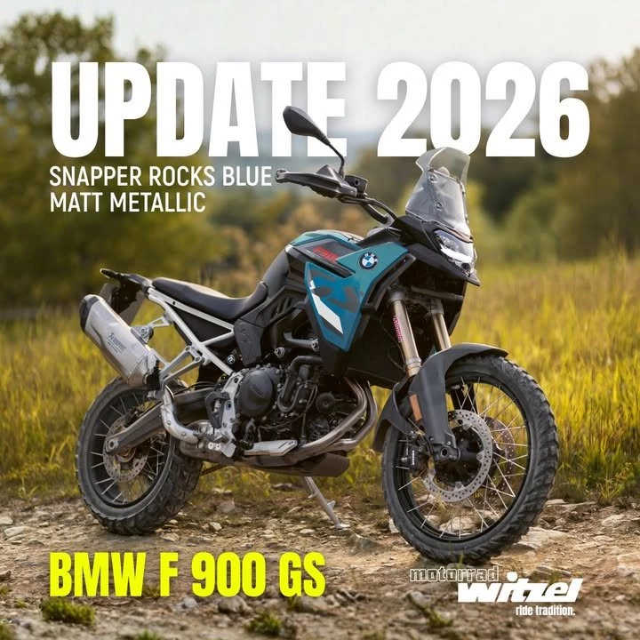 Vorschaubild für Post - 𝗠𝗼𝗱𝗲𝗹𝗹𝗷𝗮𝗵𝗿 𝟮𝟬𝟮𝟲. 𝗡𝗲𝘂𝗲𝗿 𝗟𝗼𝗼𝗸 𝗳ü𝗿 𝗱𝗶𝗲 𝗕𝗠𝗪 𝗙 𝟵𝟬𝟬 𝗚𝗦 𝗣𝗮𝘀𝘀𝗶𝗼𝗻.

Mit dem Modelljahr 2026 bekommt die BMW F 900 GS in der Ausstattungsvariante Passion ein frisches, modernes Update:
✨ 𝗦𝗻𝗮𝗽𝗽𝗲𝗿 𝗥𝗼𝗰𝗸𝘀 𝗕𝗹𝘂𝗲 𝗠𝗮𝘁𝘁 𝗺𝗲𝘁𝗮𝗹𝗹𝗶𝗰 – klar, reduziert, extrem souverän.

Ein Farbton, der Abenteuerlust und Eleganz verbindet – perfekt für alle, die Understatement lieben, aber Performance erwarten.

👉 𝗪𝗶𝗲 𝗴𝗲𝗳ä𝗹𝗹𝘁 𝗱𝗶𝗿 𝗱𝗮𝘀 𝗻𝗲𝘂𝗲 𝗕𝗹𝗮𝘂?

#BMWMotorrad #MotorradWitzel #F900GS #Passion2026 #Modelljahr2026 #AdventureBike #GSFeeling