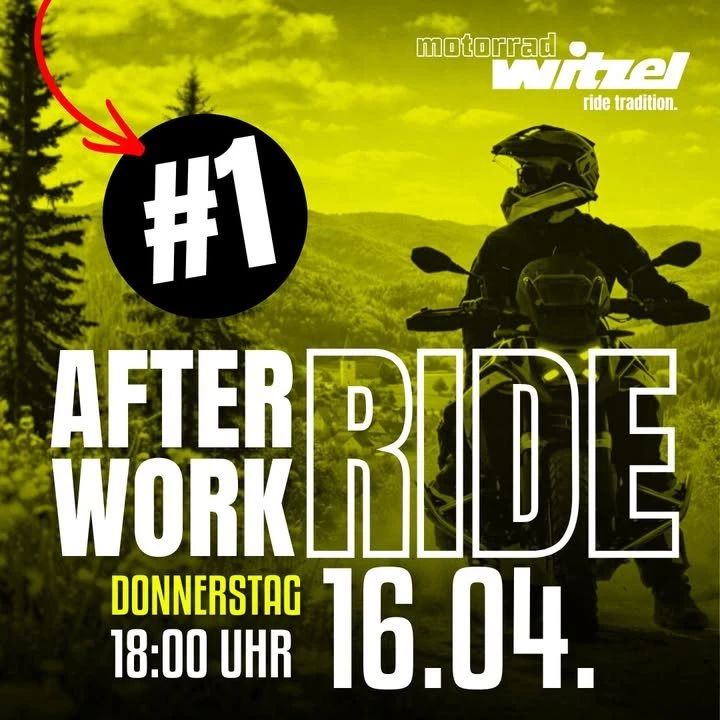 Vorschaubild für Post - 🏍️⚡ 𝗔𝗙𝗧𝗘𝗥 𝗪𝗢𝗥𝗞 𝗥𝗜𝗗𝗘 #𝟭– DER START IN DIE SAISON⚡🏍️

Der Arbeitstag endet…
👉 der Motor erwacht.
👉 der Kopf wird frei.
👉 die Straße ruft.

🔥 Der Winter hat lange genug gedauert – jetzt holen wir uns das Gefühl von Freiheit zurück!

Am 𝗗𝗼𝗻𝗻𝗲𝗿𝘀𝘁𝗮𝗴, 𝟭𝟲. 𝗔𝗽𝗿𝗶𝗹 𝟮𝟬𝟮𝟲 𝘂𝗺 𝟭𝟴:𝟬𝟬 𝗨𝗵𝗿  starten wir gemeinsam in die neue Saison – mit unserem ersten 𝗔𝗙𝗧𝗘𝗥 𝗪𝗢𝗥𝗞 𝗥𝗜𝗗𝗘.

𝗦𝘁𝗲𝗹𝗹 𝗱𝗶𝗿 𝘃𝗼𝗿:
Sonnenuntergang auf der Straße
🏍️ Kurven, die einfach nur Spaß machen
👊 Menschen, die genau fühlen wie du

𝗗𝗮𝘀 𝗲𝗿𝘄𝗮𝗿𝘁𝗲𝘁 𝗱𝗶𝗰𝗵:
ca. 120 km pure Fahrfreude
eine entspannte, starke Community
ein gemütlicher Stopp mit echten Benzingesprächen

Treffpunkt: Motorrad Witzel, Sennfeld
Abfahrt: pünktlich um 18:00 Uhr
Wichtig: Vollgetankt kommen – wir fahren los, nicht zur Tanke 😉

Abfahrt:pünktlich um 18:00 Uhrr fahren los, nicht zur Tanke 😉as uns verbindet:
𝗠𝗼𝘁𝗼𝗿𝗿𝗮𝗱𝗳𝗮𝗵𝗿𝗲𝗻. 𝗙𝗿𝗲𝗶𝗵𝗲𝗶𝘁. 𝗟𝗲𝗶𝗱𝗲𝗻𝘀𝗰𝗵𝗮𝗳𝘁.

👉 Also: Helm auf, Motor an… 𝗯𝗶𝘀𝘁 𝗱𝘂 𝗱𝗮𝗯𝗲𝗶?

📍 Gutenbergstr. 6, Sennfeld
📅 Donnerstag, 16.04.2026

#AfterWorkRide #RideWithUs #MotorradLiebe #Saisonstart2026 #Kurvenjäger #MotorradWitzel #Sennfeld #Benzingespräche #RideAndRelax