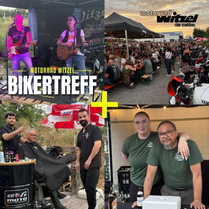 Vorschaubild für Post - 🔥 Was für ein Abend! 🔥

Was für ein Bikertreff bei Motorrad Witzel – wir sind immer noch begeistert! 🙌
So viele Motorradbegeisterte, tolle Gespräche, jede Menge Benzingespräche, leckere Pizza und großartige Live-Musik – genau so stellen wir uns einen perfekten Sommerabend vor! 🏍️🍕🎶

Ein riesiges Dankeschön an alle, die dabei waren und den Abend zu etwas ganz Besonderem gemacht haben. Es ist großartig zu sehen, wie unsere Motorrad-Community immer weiter wächst. ❤️

Ein besonderer Dank geht an Steffi List und Werner Kötzner für die großartige Live-Musik sowie an Studio97 für die kostenlosen Bartschnitte – eine klasse Aktion! 👏

Wir freuen uns schon jetzt auf den nächsten Bikertreff – wir sehen uns! 🤘

#MotorradWitzel #Bikertreff #BMWMotorrad #Yamaha #Motorradliebe #BikerCommunity #Sennfeld #RideTogether #Benzingespräche #Motorradleben #Sommerabend #LiveMusik #Pizza #wasfüreinabend

@phoenix2go  Steffi List @studio97sw