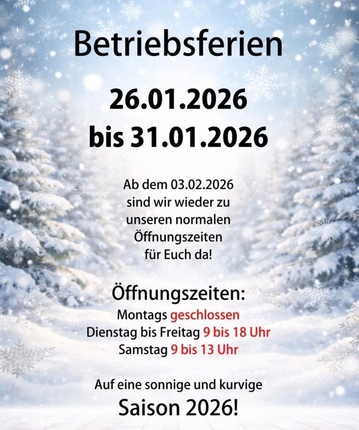 Vorschaubild für Post - Der richtige Zeitpunkt für unsere Betriebsferien... Ab kommendem Dienstag sind wir wieder da. Fahrt vorsichtig!
