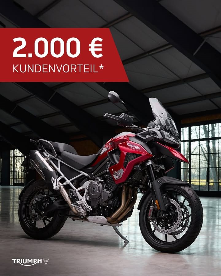 Vorschaubild für Post - Das Abenteuer fängt gerade erst an. 🔥
Beim Kauf einer neuen Tiger 1200 sicherst du dir jetzt ganze 2.000 € Kundenvorteil!*

🔗 www.triumph-regensburg.de
*Angebotsdetails siehe Webseite