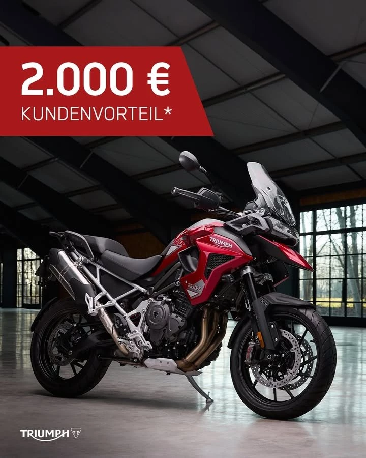 Vorschaubild für Post - Das Abenteuer fängt gerade erst an. 🔥
Beim Kauf einer neuen Tiger 1200 sicherst du dir jetzt ganze 2.000 € Kundenvorteil!*

🔗 www.triumph-regensburg.de
*Angebotsdetails siehe Webseite