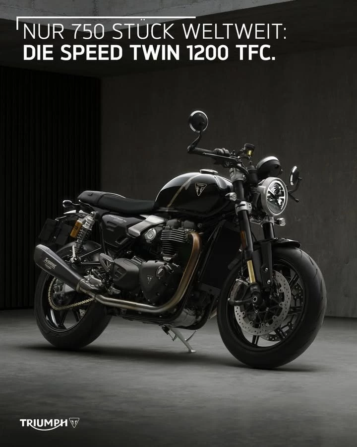 Vorschaubild für Post - Eine davon könnte deine sein: Die neue Speed Twin 1200 TFC ist ab sofort bestellbar!

Mit hochwertigen Komponenten, starkem Durchzug und dem unverwechselbaren Triumph-Twin bietet dieses limitierte Bike alles, was die Speed Twin so besonders macht - und das noch etwas schärfer. 🖤🔥

🔗 www.triumph-regensburg.de
