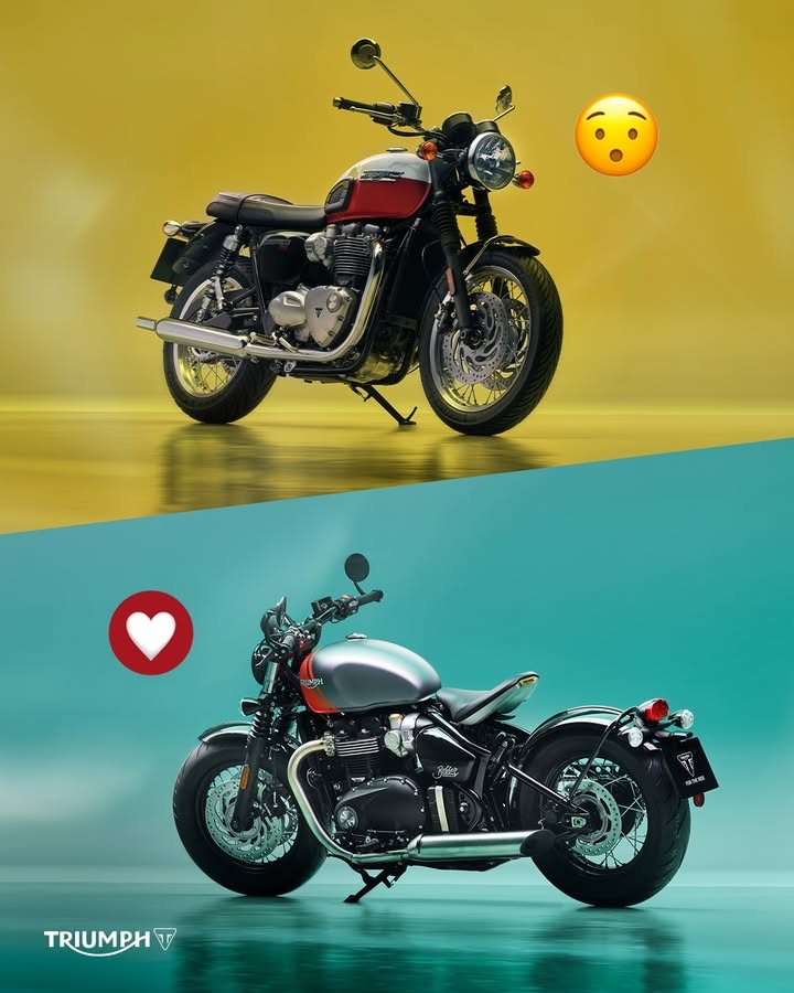 Vorschaubild für Post - Bonneville T120 😮 oder Bobber ❤️?
Wie du dich auch entscheidest: Du kannst dir aktuell ganze 1.000 € Kundenvorteil* auf beide Modelle sichern!
🔗 *Angebotsdetails verfügbar unter https://www.triumph-duesseldorf.com