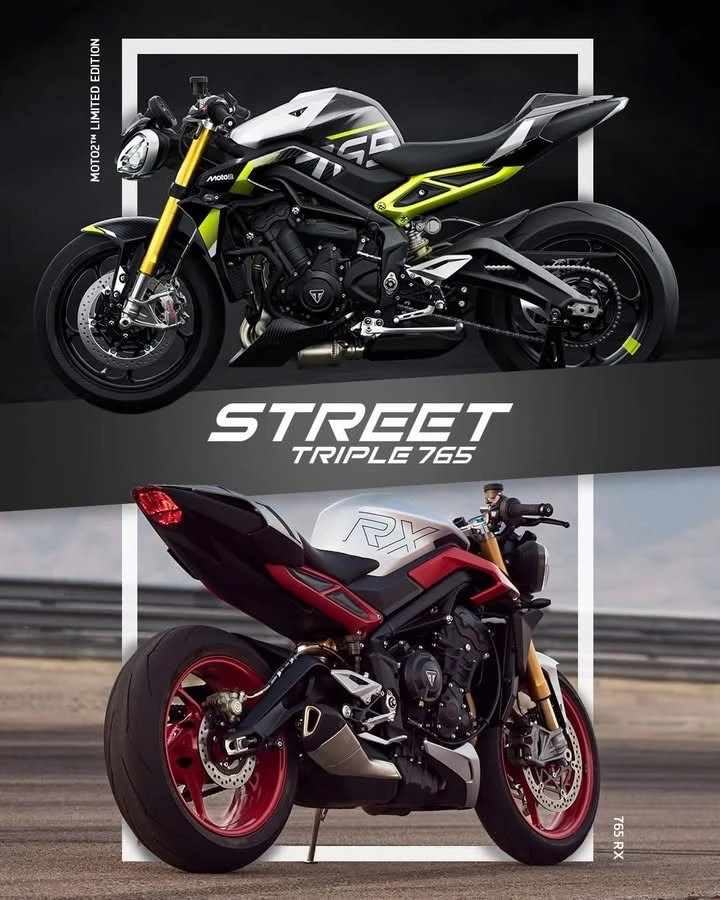 Vorschaubild für Post - Der ultimative Streetfighter ist zurück: Die neuen Street Triple 765 RX und die Street Triple 765 Moto2™ Limited Edition kommen! 🔥

Freut euch auf Race-Technik vom Feinsten mit dem 765cm³-Dreizylinder aus der Moto2™-Klasse, präzises Handling, noch schnellere Beschleunigung und den ikonischen Triple-Sound. 

🔗 Alle Infos unter bit.ly/4oJloZn             #triumphsaarbrücken #triumphsaarland #triumphmotorcycles #saarbrücken #saarland