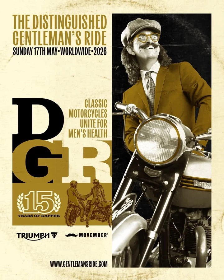 Vorschaubild für Post - Am Sonntag fahren wir beim Distinguished Gentleman's Ride mit Männern und Frauen auf der ganzen Welt, um im Namen von "Movember" Spenden und Bewusstsein für Prostatakrebs und die psychische Gesundheit von Männern zu sammeln.

Angeführt von Rainer Feldbaum geht es am Sonntag, 17. Mai, um 8 Uhr von Becker-Tiemann Motorrad los. Zusammen mit den Glorreichen – einer kleinen Truppe von 10-20 Personen – fahren wir nach Osnabrück zum nächstgelegenen Distinguished Gentleman's Ride-Event.

Hier kannst du Rainer und unser Team unterstützen:
https://gentlemansride.com/fundraiser/rainerfeldbaum

Jeder, wirklich jeder ist mit Motorrad willkommen!

Männer sterben im Durchschnitt 6 Jahre früher als Frauen und aus weitgehend vermeidbaren Gründen. Die Zahl der leidenden Männer wächst, und wir müssen etwas dagegen tun. Bevor wir also unseren Tweed bügeln und unsere Stiefel putzen, bitten wir dich, uns dabei zu unterstützen, Spenden und Bewusstsein für diese Anliegen zu sammeln. Bitte spende, was du kannst, für diesen wichtigen Zweck, um den Männern, die wir lieben, zu helfen, ein glücklicheres und gesünderes Leben zu führen.

#beckertiemannmotorrad #triumphpaderborn #distinguishedgentlemansride2026