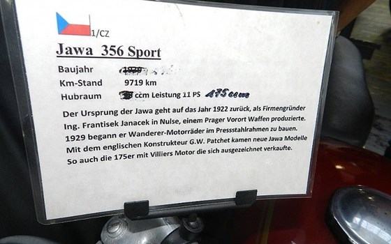 Gebrauchtmotorrad Jawa 356 Sport - Bild 7 Gebrauchtmotorrad Jawa 356 Sport - Bild 7