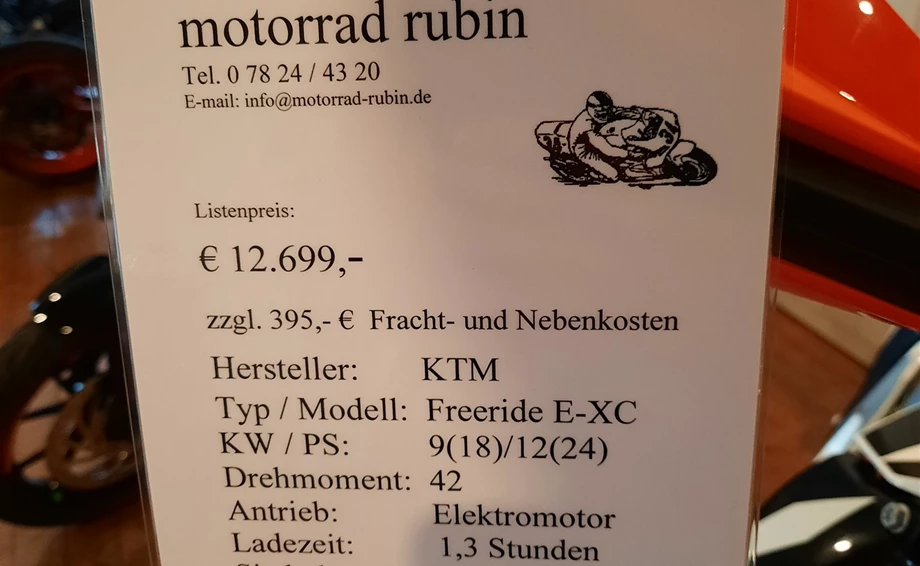 Angebot KTM Freeride E-XC Bild 3: Angebot KTM Freeride E-XC