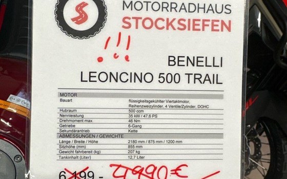 Neufahrzeug Benelli Leoncino 500 Trail - Bild 5