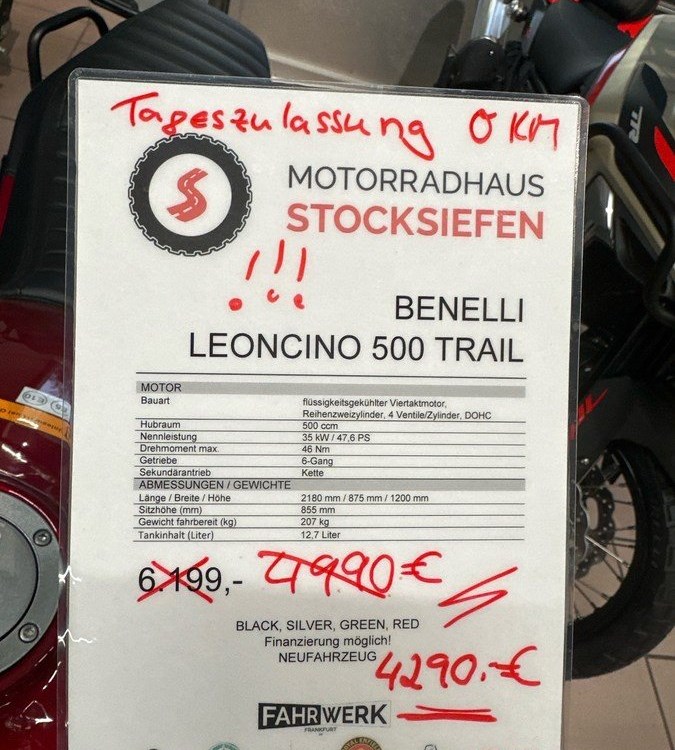 Angebot Benelli Leoncino 500 Trail
