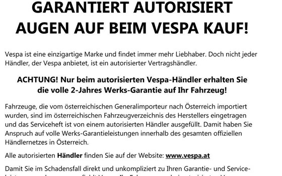 Neufahrzeug Vespa GTV 310 - Bild 3 Neufahrzeug Vespa GTV 310 - Bild 3
