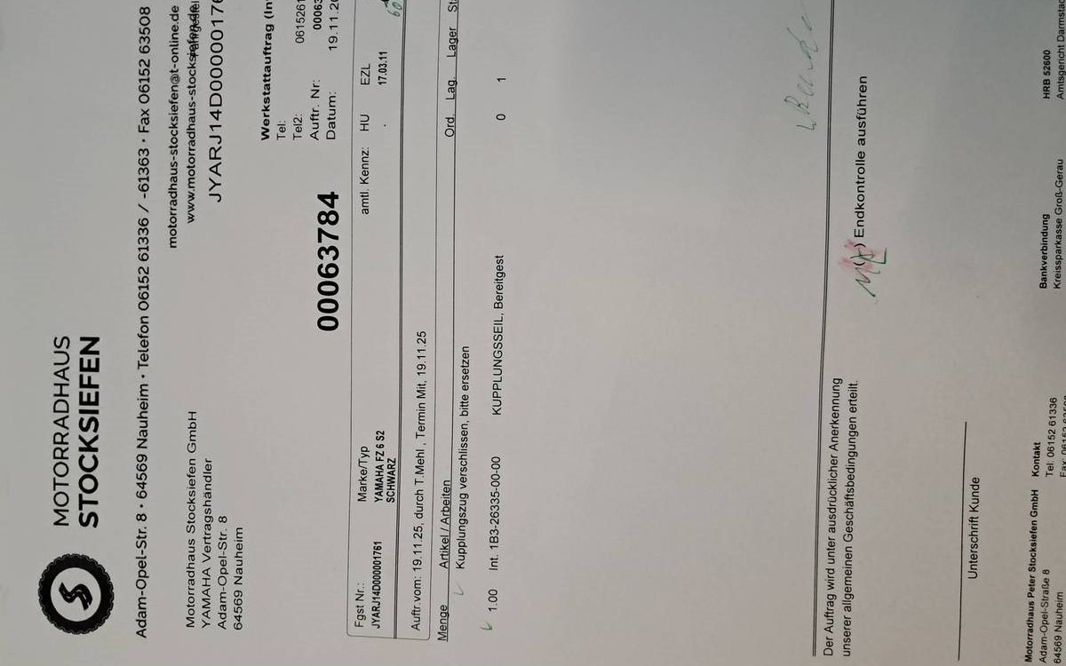 Angebot Yamaha FZ6 S2