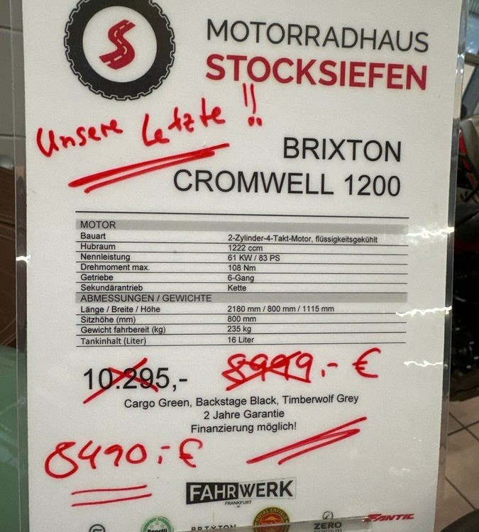 Angebot Brixton Cromwell 1200