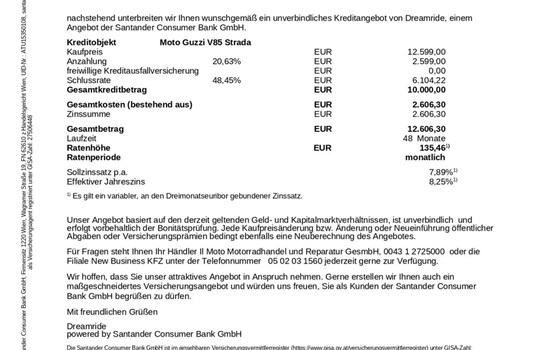Neufahrzeug Moto Guzzi V85 Strada - Bild 8