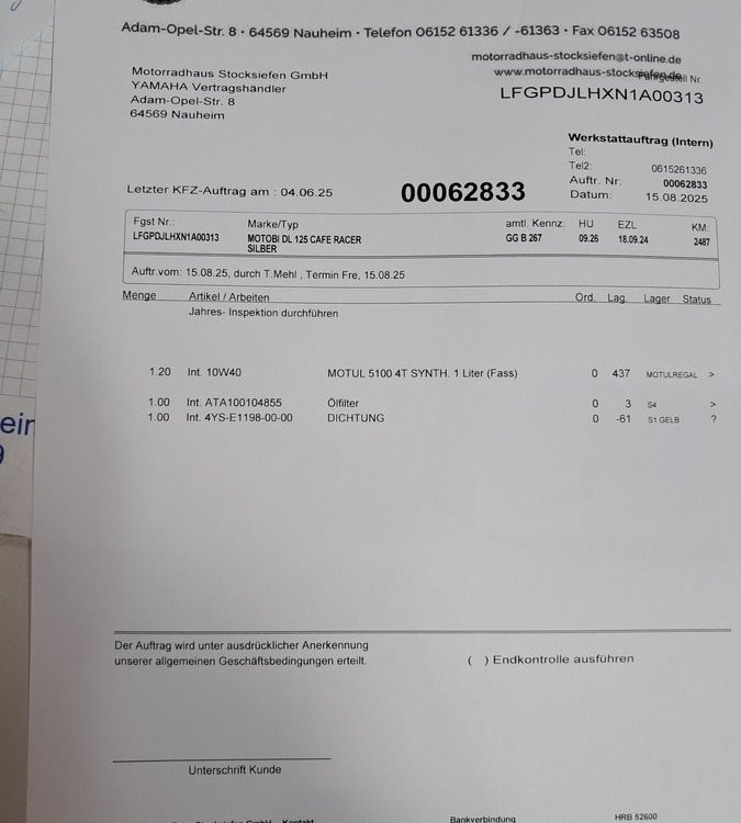 Angebot Motobi DL 125 Cafe Racer