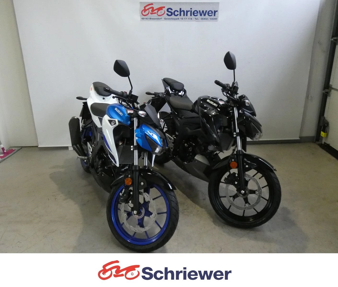 Suzuki GSX-S125 GSX-S 125 Schwarz,Weißblau