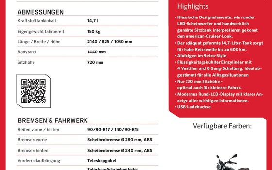 Neufahrzeug QJ Motor SRV 125 - Bild 9