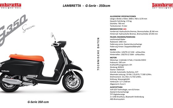 Neufahrzeug Lambretta G350 Special - Bild 5