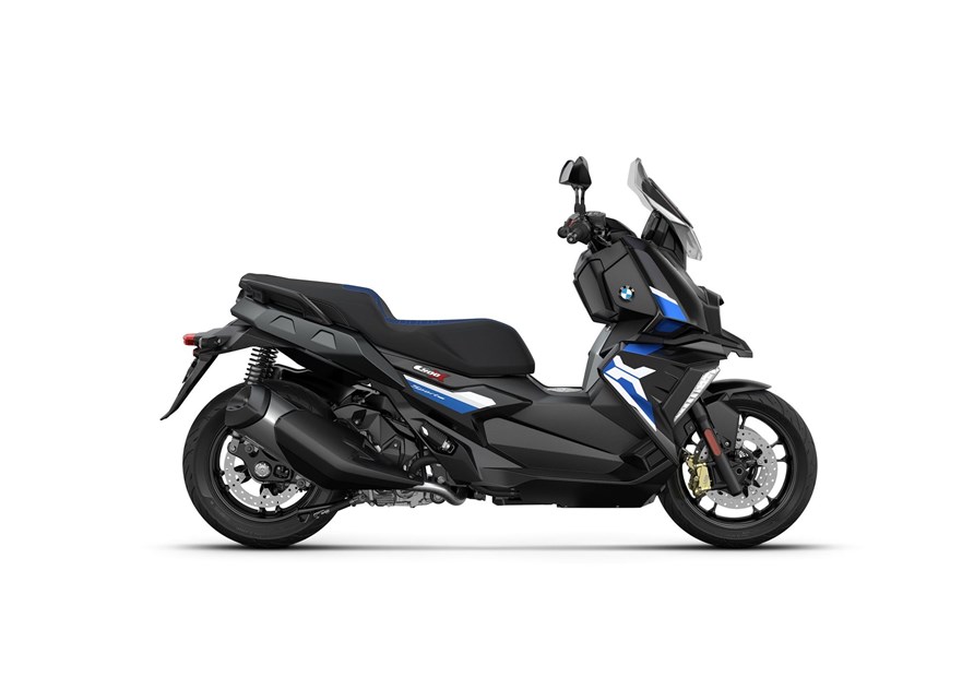 BMW C 400 X (black-storm met. 2 / racing-blue met.)